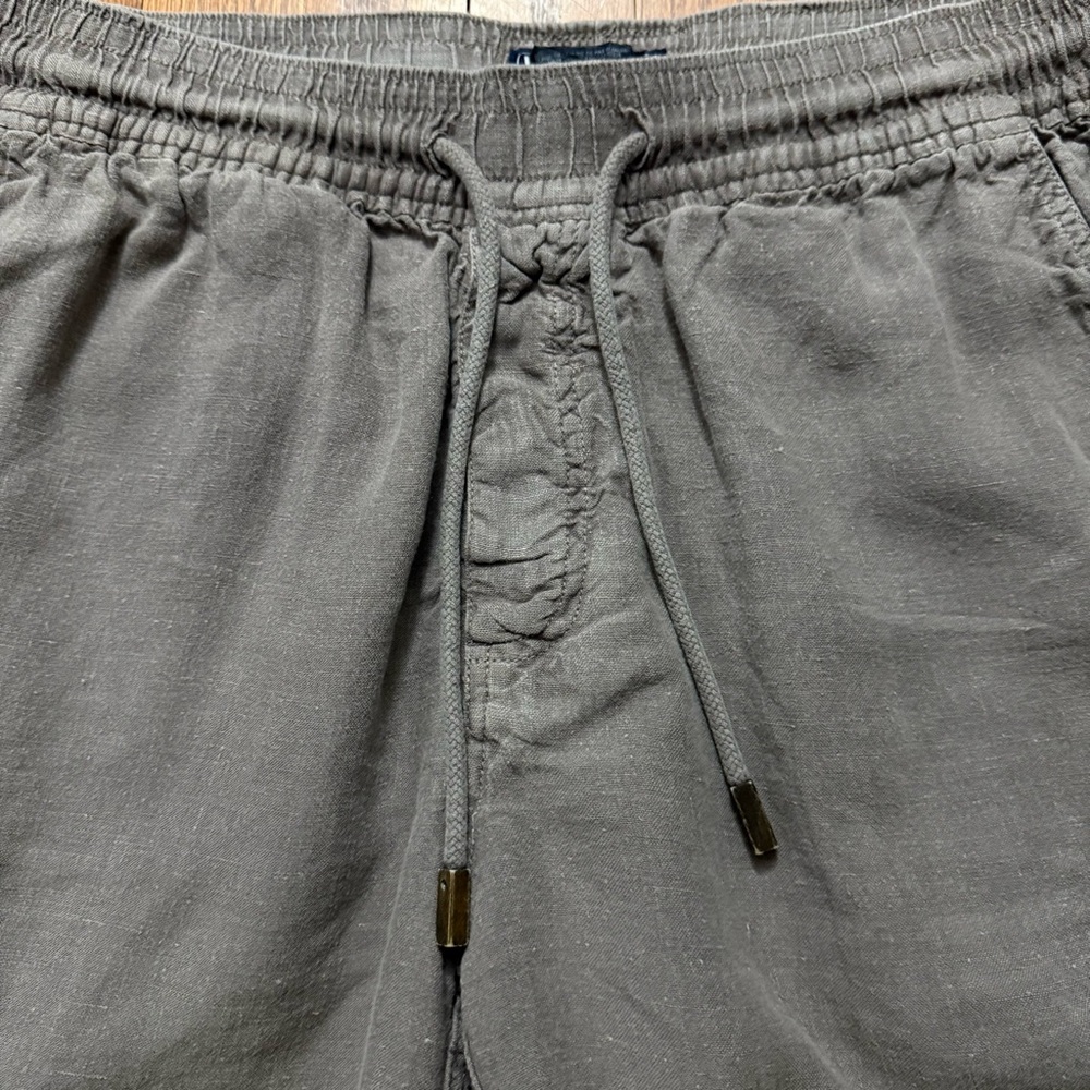 Vilebrequin Linen Cargo Shorts In Gray Size Xl View 3